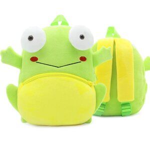 Cute Animal Plush Backpack for Toddlers Kids Gift Bag ( frog )